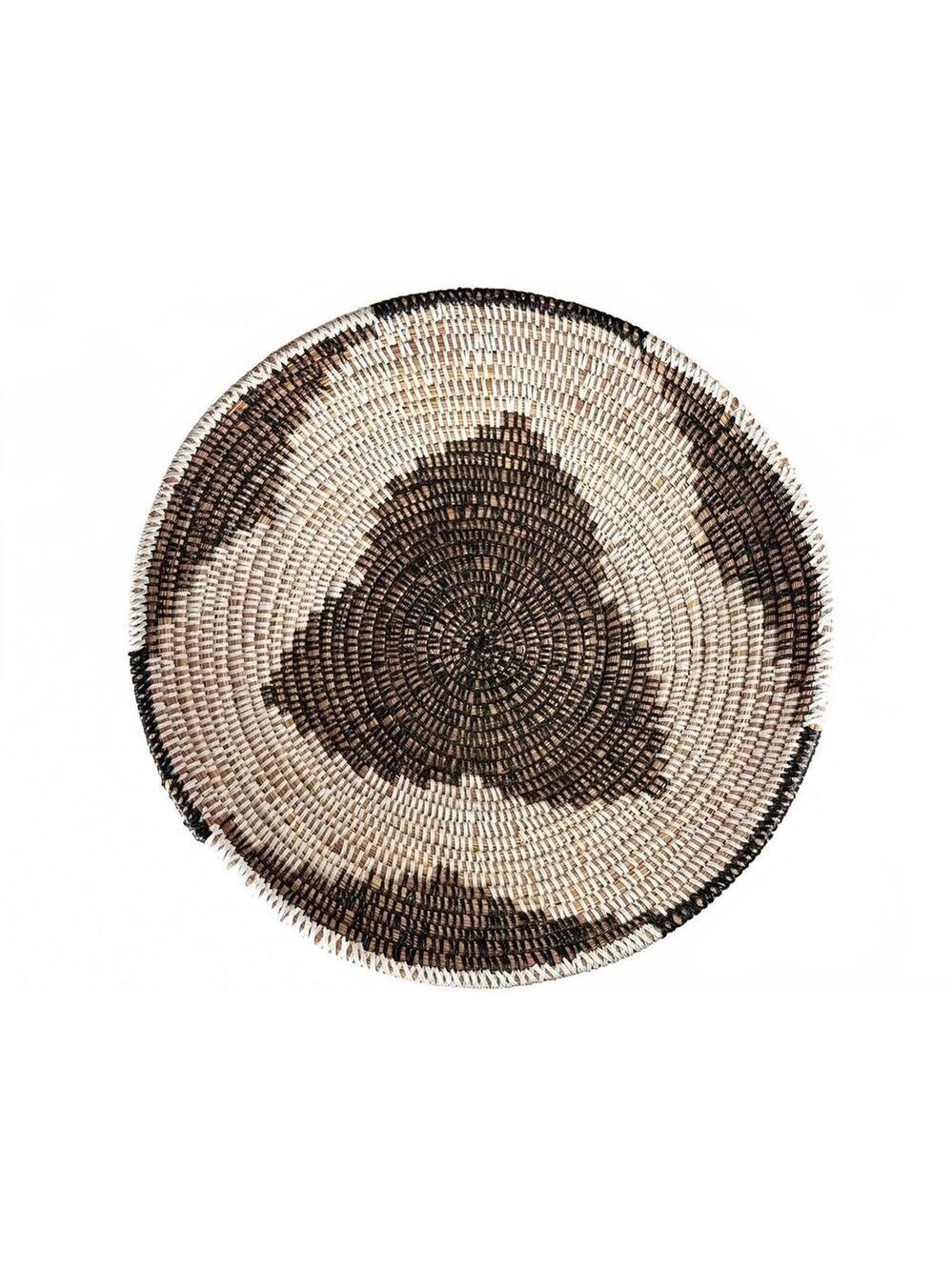 Handwoven Senegal Coiled Basket Bowl African Folk Art Boho Decor
